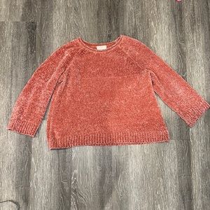 LOFT OUTLET Women's Sweater Size MP Orange Polyester